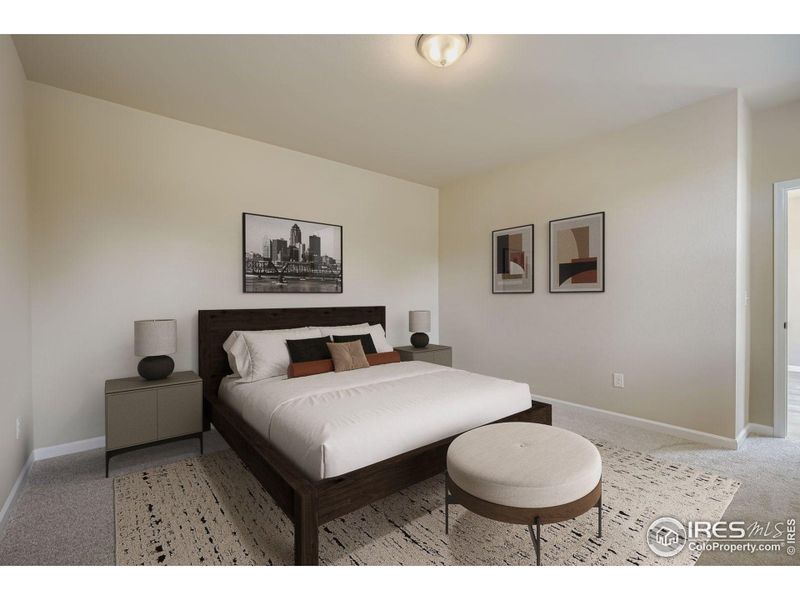 The spacious primary retreat