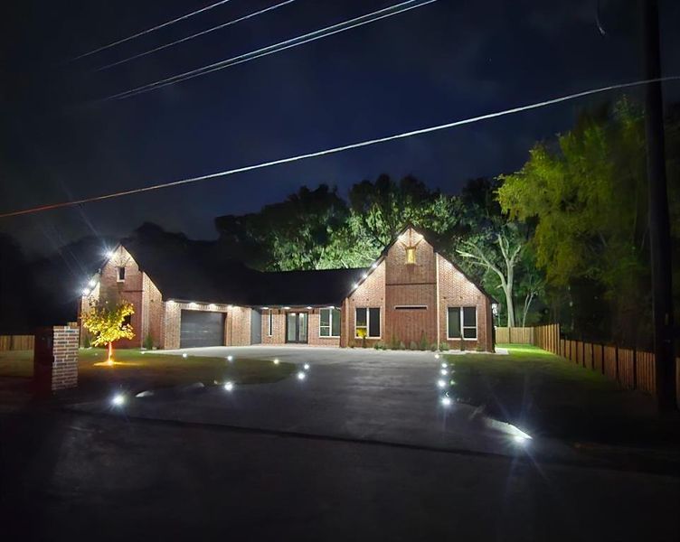 Night shot featuring the lights installed Night shot featuring the lights installed