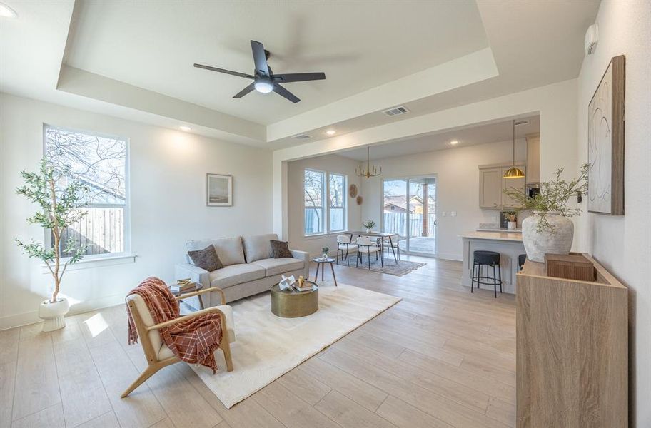 Furnished interior view inside a new home in , Fort Worth (Image 28). Furnished interior view inside a new home in , Fort Worth (Image 28).