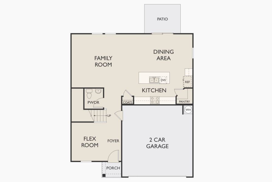 2D floor plan layout for the Radiance by Starlight Homes in Brookshire at Legacy Hills, Celina, TX (Image 4). 2D floor plan layout for the Radiance by Starlight Homes in Brookshire at Legacy Hills, Celina, TX (Image 4).