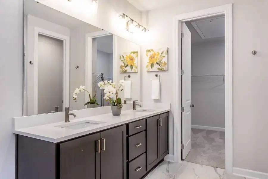 Furnished interior view inside a new home in The Townes at Willow Park, Cary (Image 10).