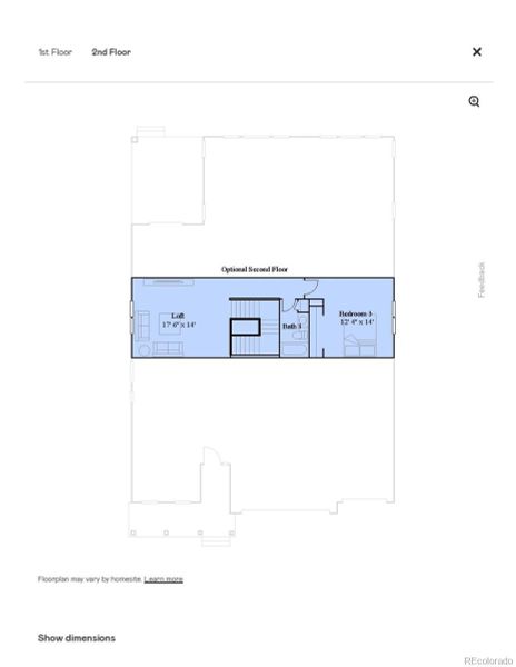 2D floor plan layout of this home in Red Rocks Ranch, Morrison, CO (Image 4). 2D floor plan layout of this home in Red Rocks Ranch, Morrison, CO (Image 4).