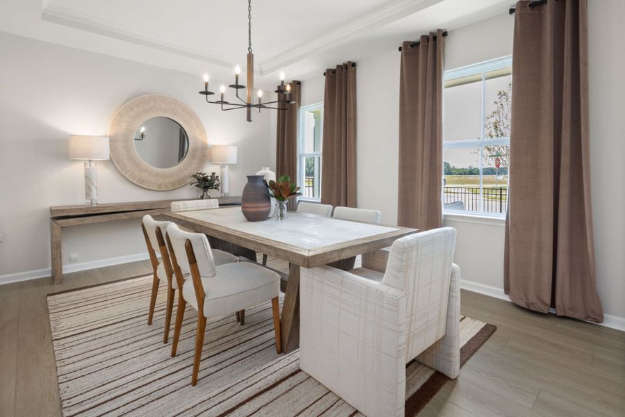 Representative furnished interior of a home built from the Mitchell by Pulte Homes in Wimberly, Willow Spring (Image 6).