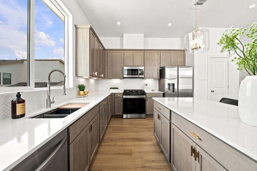 Furnished interior view inside a new home in Commons at West Tidwell, Houston (Image 17).
