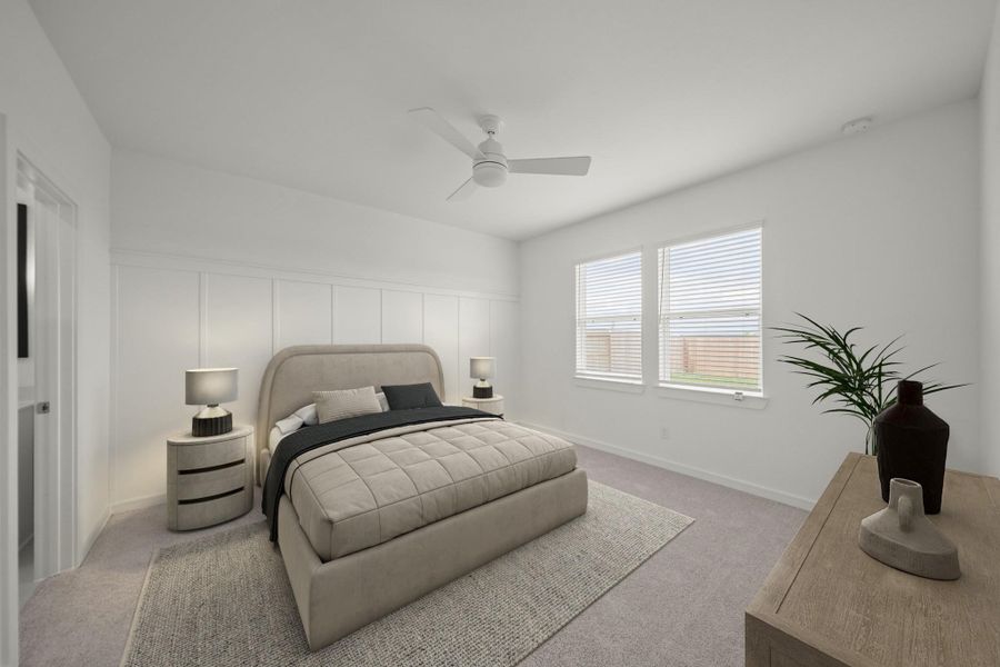 Spacious primary suite (*Photo not of actual home and used for illustration purposes only.)