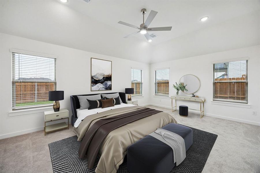 Primary Suite in the Gilmour II home plan by Trophy Signature Homes – REPRESENTATIVE PHOTO