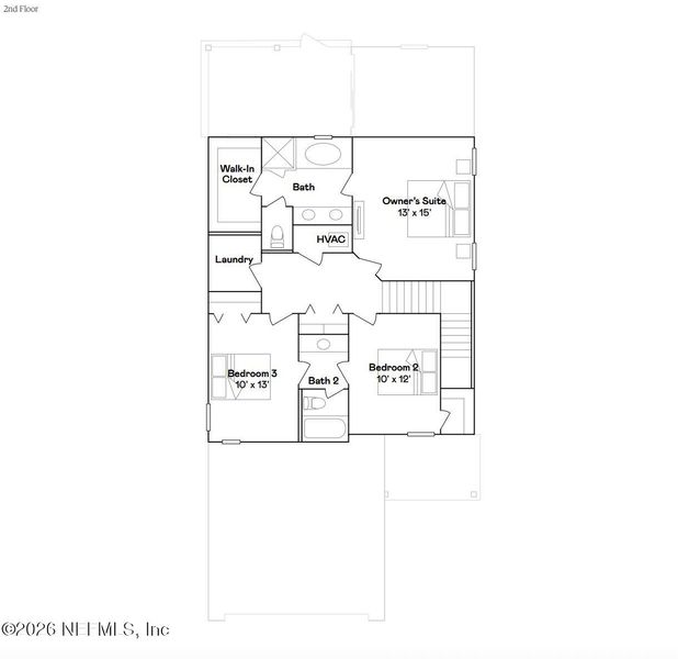 2D floor plan layout of this home in St Augustine Lakes, St. Augustine, FL (Image 6). 2D floor plan layout of this home in St Augustine Lakes, St. Augustine, FL (Image 6).