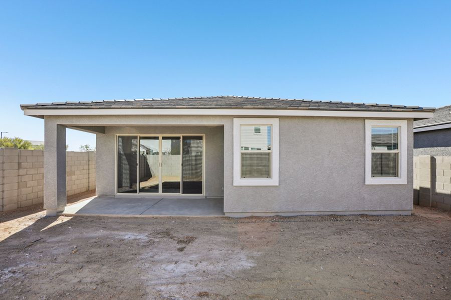 Back exterior. Finishes and options may vary by community