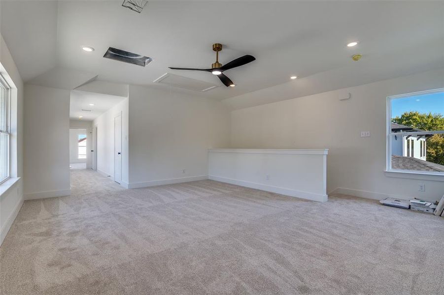 Upstairs flex space for 2nd living area or game room