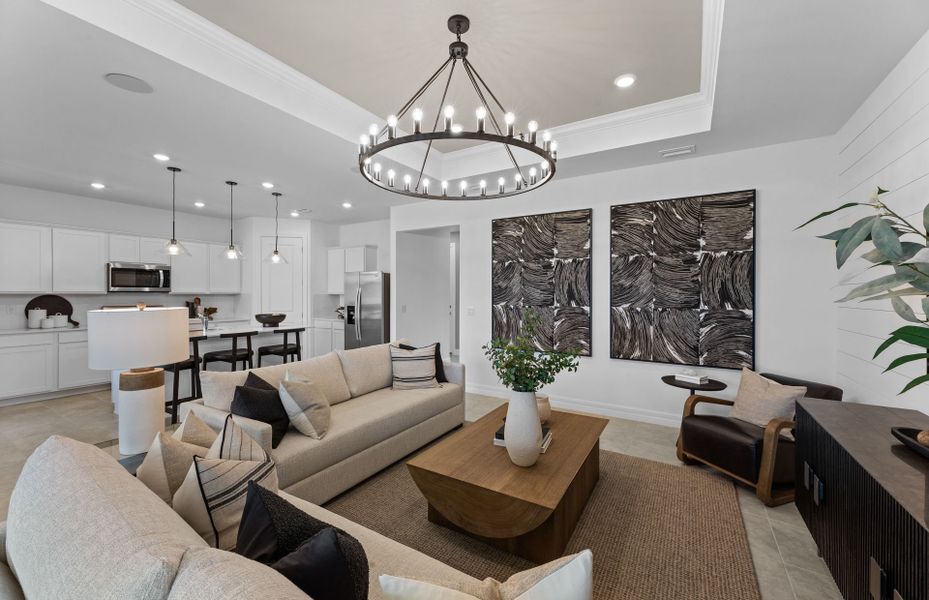 Furnished interior view inside a new home in The Strand at Cedar Grove, North Port (Image 15).