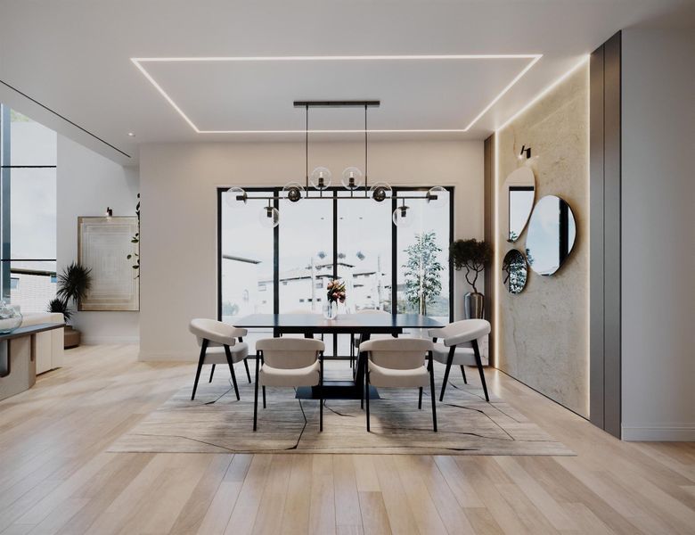 Furnished interior view inside a new home in , Houston (Image 8).