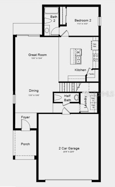 2D floor plan layout of this home in Firethorn, Parrish, FL (Image 3). 2D floor plan layout of this home in Firethorn, Parrish, FL (Image 3).