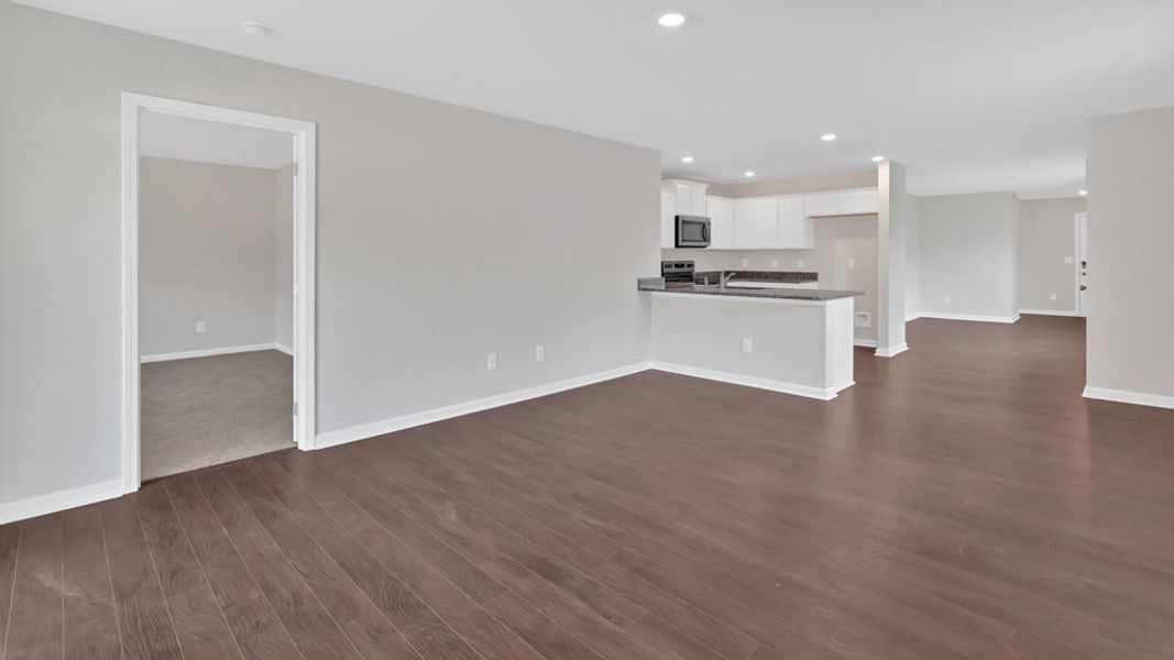 Representative unfurnished interior of a home built from the Allex by D.R. Horton in Clearwater Springs, Johnson City (Image 10). Representative unfurnished interior of a home built from the Allex by D.R. Horton in Clearwater Springs, Johnson City (Image 10).