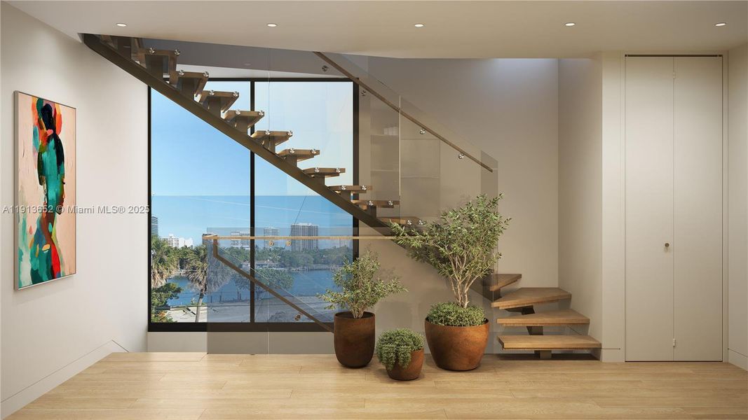 Furnished interior view inside a new home in , Bay Harbor Islands (Image 5). Furnished interior view inside a new home in , Bay Harbor Islands (Image 5).