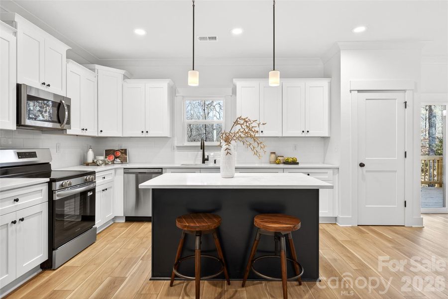 Furnished interior view inside a new home in , Charlotte (Image 29).