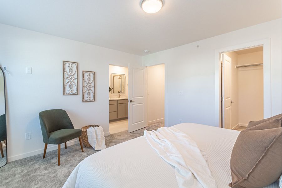 Furnished interior view inside a new home in The Vistas at West Mesa, Colorado Springs (Image 15). Furnished interior view inside a new home in The Vistas at West Mesa, Colorado Springs (Image 15).