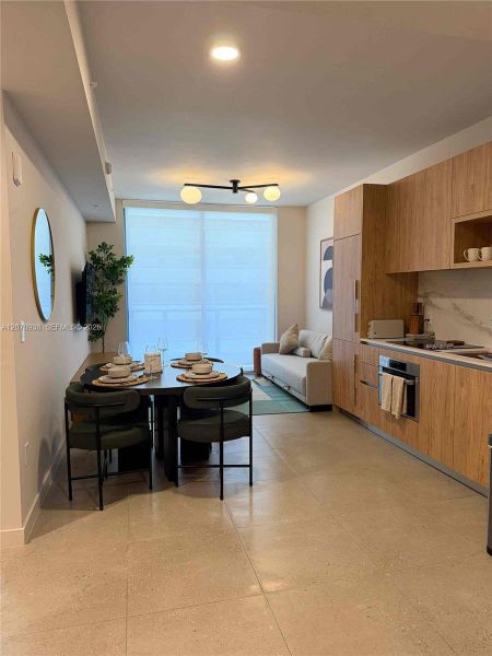 Furnished interior view inside a new home in , Miami (Image 16).