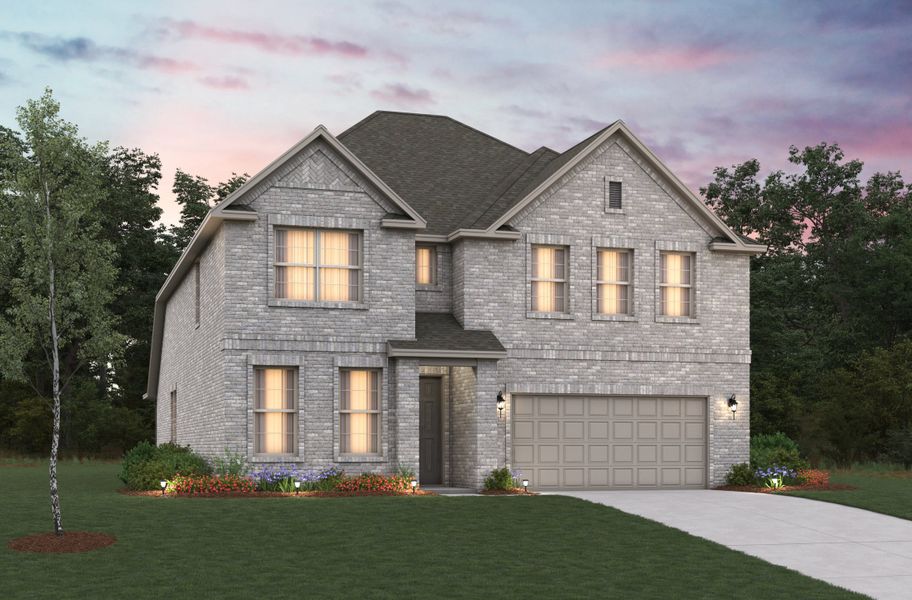 Representative exterior photo of a completed home built from the Laredo by Beazer Homes in Goodland: Overlook 60', Midlothian, TX (Image 18).