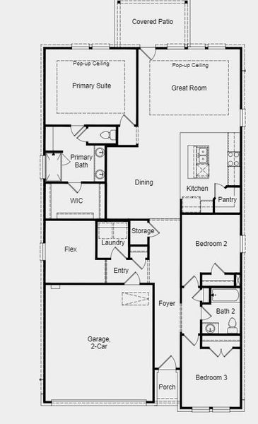 Structural options added include: Tray ceiling in gathering room/ primary bedroom.