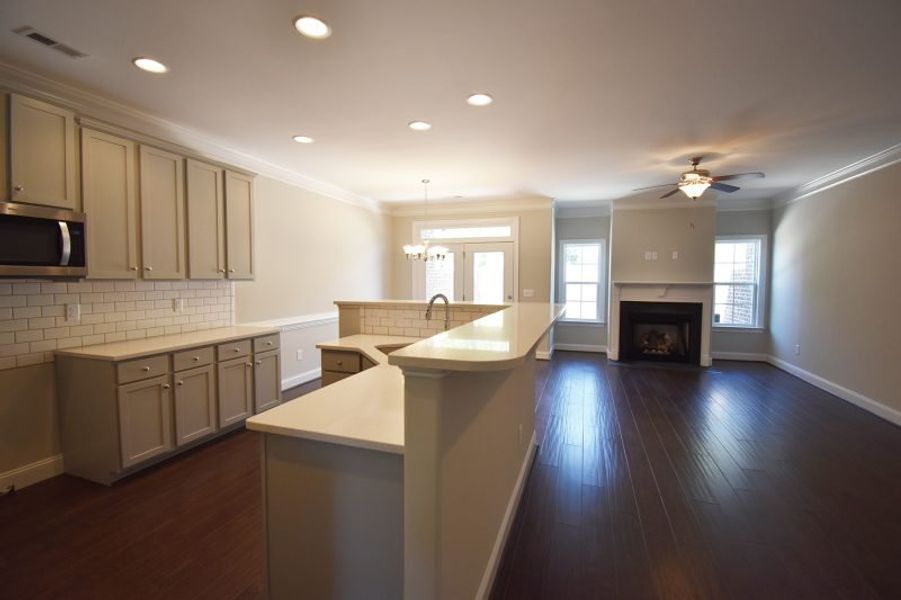 Representative furnished interior of a home built from the Cayman X by Keystone Homes NC in Trellises, High Point (Image 37).