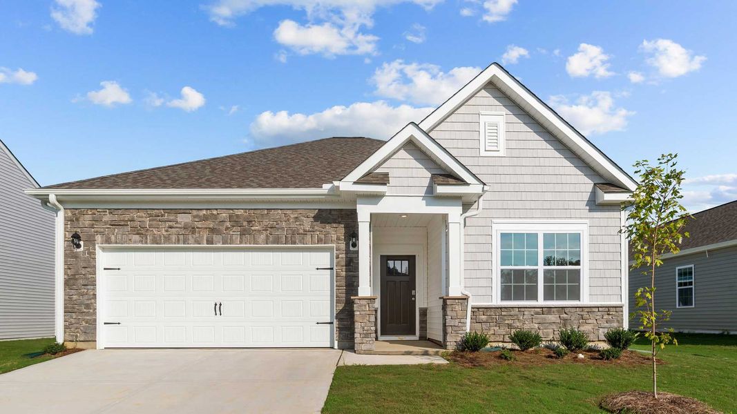 Representative exterior photo of a completed home built from the ARIA by D.R. Horton in Bedford Place, Wilson, NC (Image 2). Representative exterior photo of a completed home built from the ARIA by D.R. Horton in Bedford Place, Wilson, NC (Image 2).