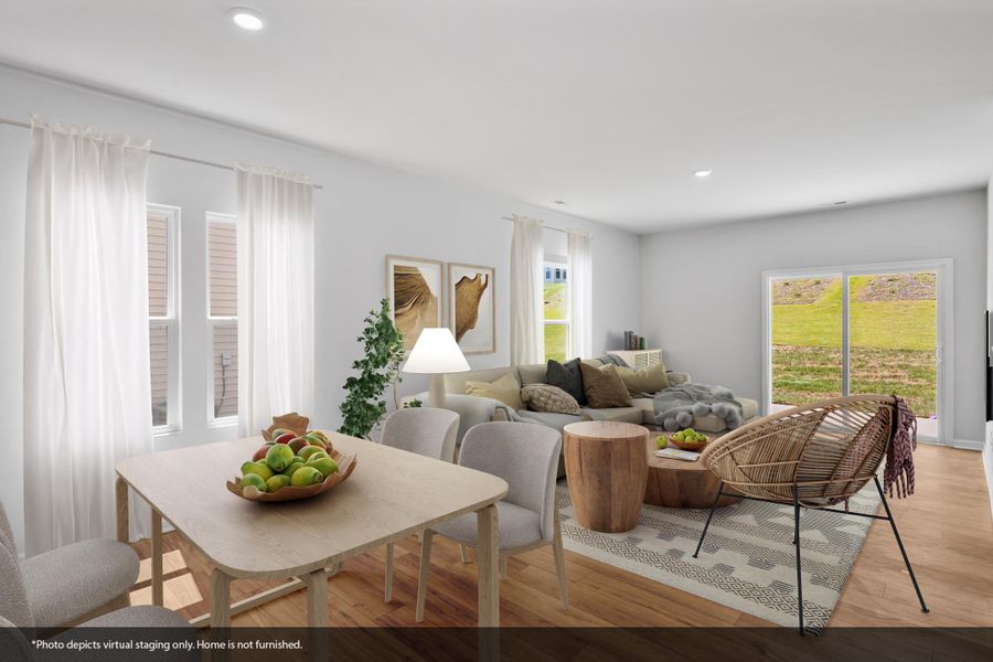 Furnished interior view inside a new home in Hanes Lake, Winston-Salem (Image 7). Furnished interior view inside a new home in Hanes Lake, Winston-Salem (Image 7).