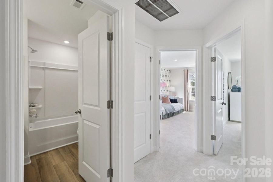 Second Floor Landing with views of Bath 2 and Secondary Bedroms