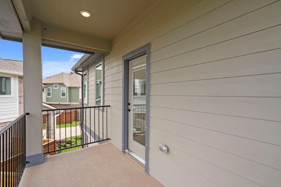 Exterior details and patio area of a home in Meridiana Courtyard Collection, Iowa Colony (Image 4). Exterior details and patio area of a home in Meridiana Courtyard Collection, Iowa Colony (Image 4).