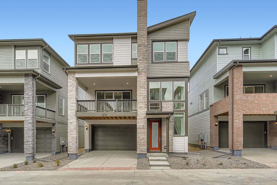 Exterior details and patio area of a home in Vermilion Creek: The Skyline Collection, Centennial (Image 1).