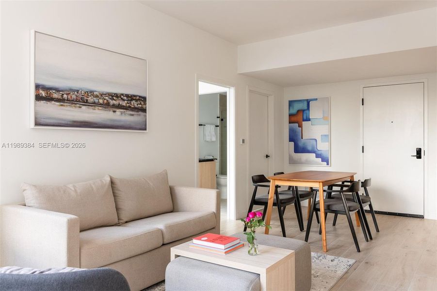 Furnished interior view inside a new home in , Miami (Image 5).