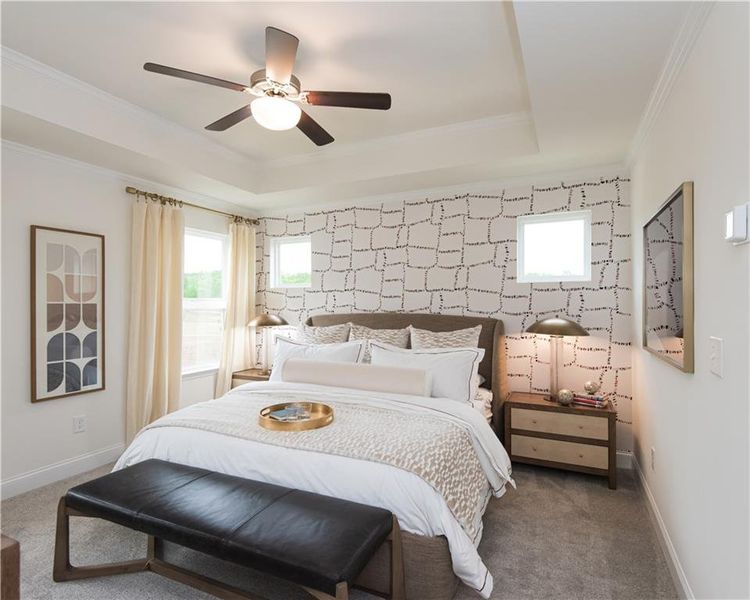 Furnished interior view inside a new home in Mulberry Summit, Flowery Branch (Image 16). Furnished interior view inside a new home in Mulberry Summit, Flowery Branch (Image 16).