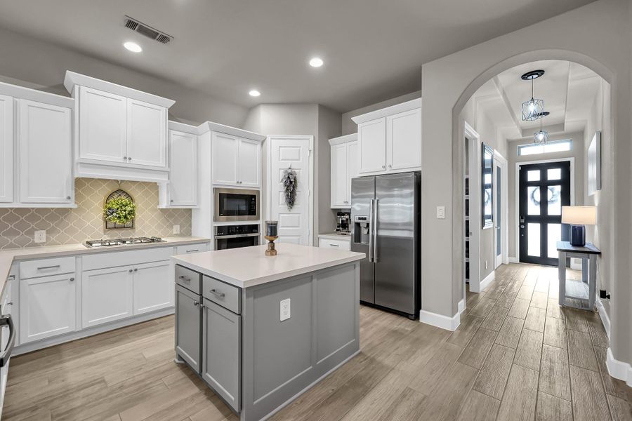 Furnished interior view inside a new home in Grand Central Park 45', Conroe (Image 26).