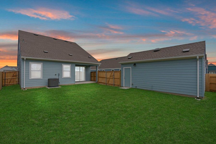 Rear of Home and Private Backyard