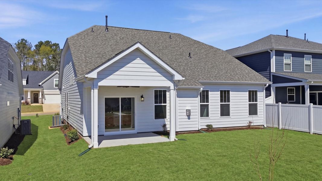 Exterior details and patio area of a home in Mulberry Estates, Simpsonville (Image 22).