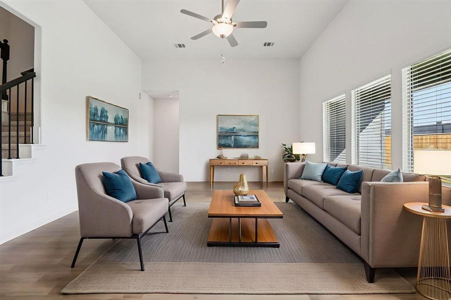 Furnished interior view inside a new home in Lakehaven - Premier Series, Farmersville (Image 8). Furnished interior view inside a new home in Lakehaven - Premier Series, Farmersville (Image 8).