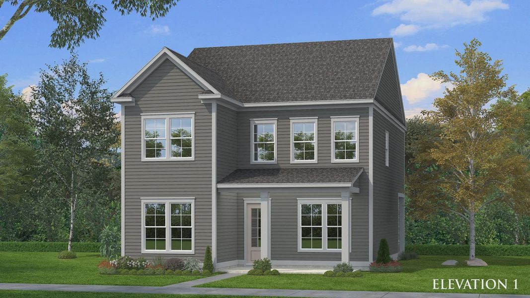 Front exterior of a new home in Miller Farm, Pineville, NC, highlighting curb appeal (Image 1). Front exterior of a new home in Miller Farm, Pineville, NC, highlighting curb appeal (Image 1).