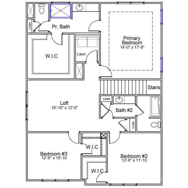 2D floor plan layout of this home in Hainer Place, Conway, SC (Image 3).