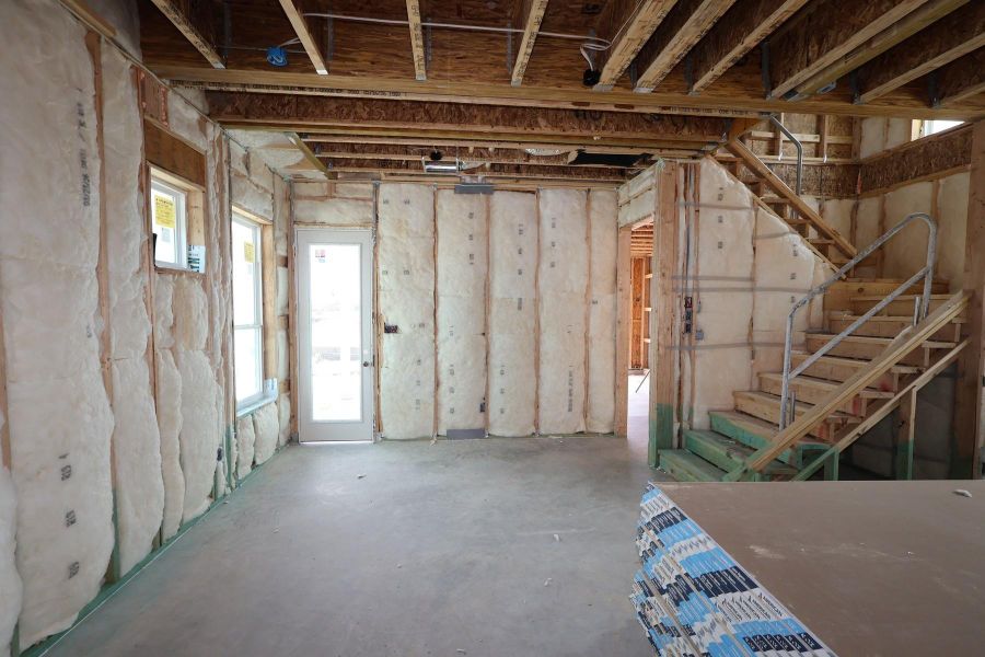 In-progress construction of a new home in Bridgeland Central: Emerald Heights - Cottages Row Collection, Cypress, TX (Image 13).