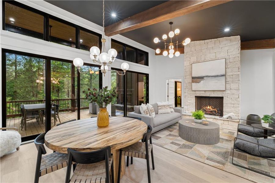 Furnished interior view inside a new home in , Cherry Log (Image 33).