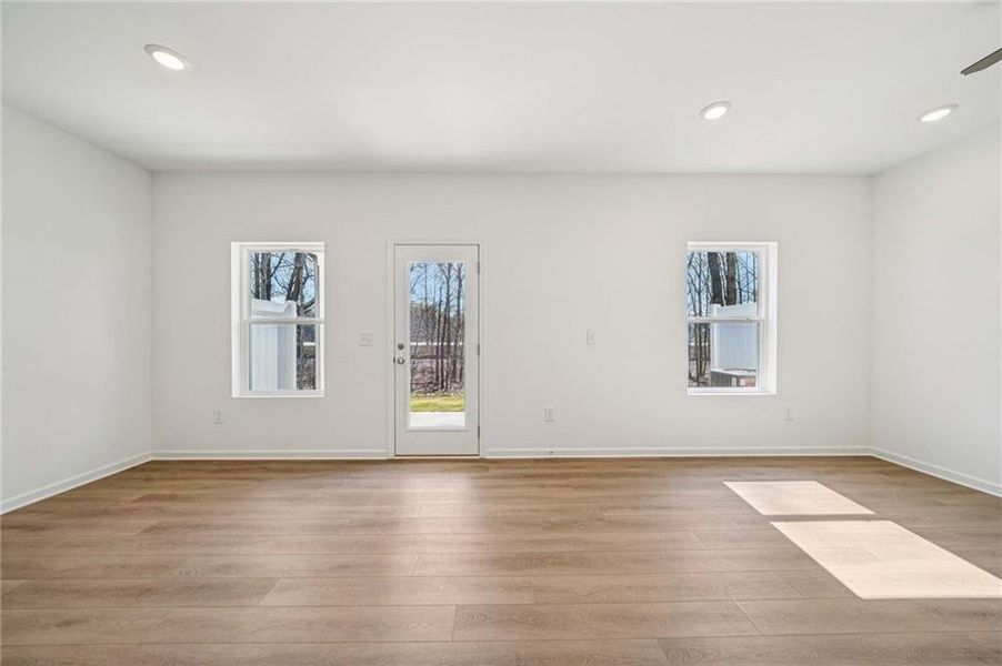 Spacious, unfurnished interior of a new home in Eastlyn Crossing, Flowery Branch (Image 19). Spacious, unfurnished interior of a new home in Eastlyn Crossing, Flowery Branch (Image 19).