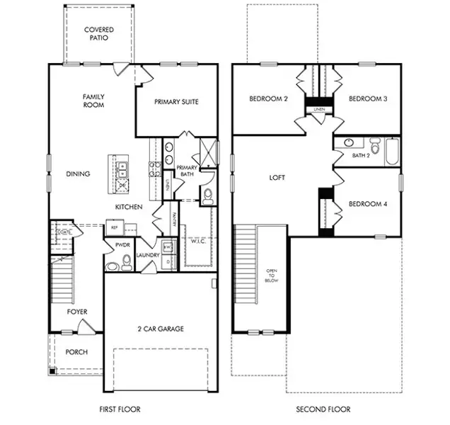 2D floor plan layout for the The Olympic by Meritage Homes in Southridge - Spring Series, McKinney, TX (Image 4).
