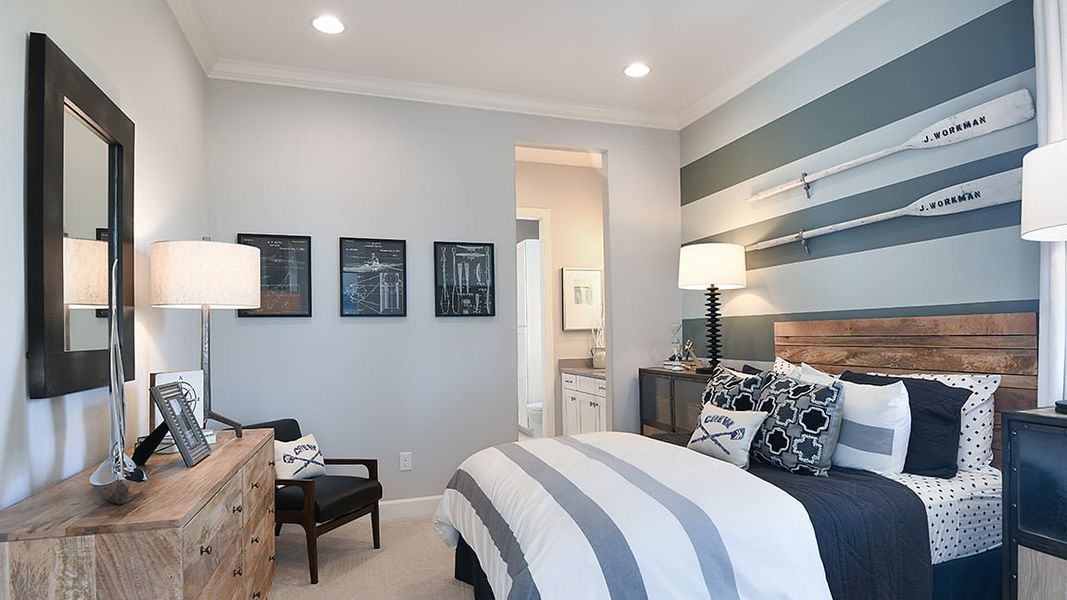 Representative furnished interior of a home built from the Humboldt by Taylor Morrison in Victoria Lakes, Odessa (Image 14).