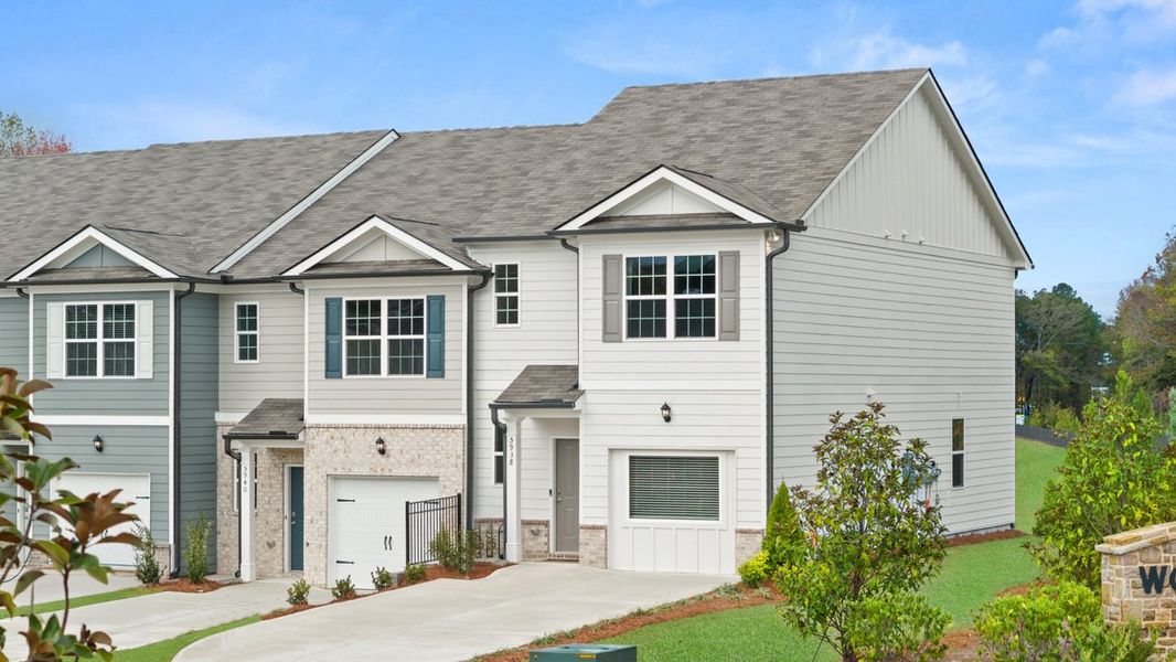 Representative exterior photo of a completed home built from the PEARSON II by D.R. Horton in Woodbury Park, Atlanta, GA (Image 23).