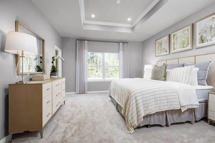 Representative furnished interior of a home built from the Baymont by Ryan Homes in Seminole Palms, Palm Coast (Image 10).