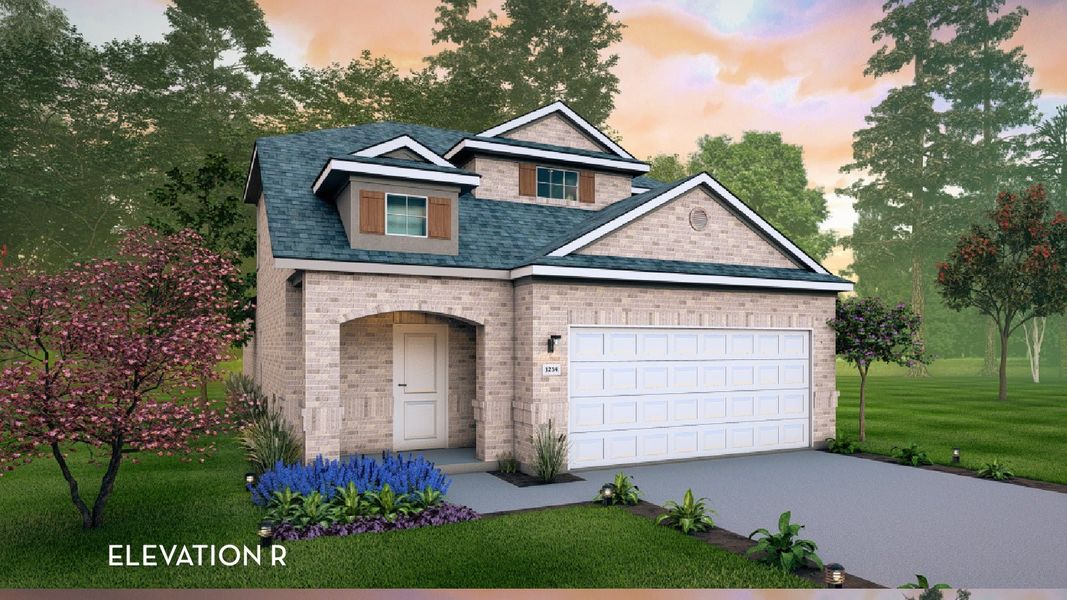 Front exterior of a new home in Westridge, McKinney, TX, highlighting curb appeal (Image 2). Front exterior of a new home in Westridge, McKinney, TX, highlighting curb appeal (Image 2).