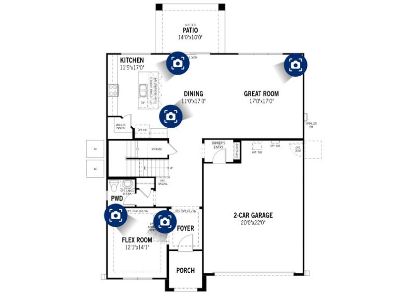 2D floor plan layout of this home in Landmarke, San Tan Valley, AZ (Image 5). 2D floor plan layout of this home in Landmarke, San Tan Valley, AZ (Image 5).