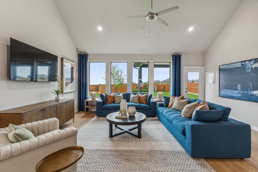 Living Room in the Stanley II home plan by Trophy Signature Homes – REPRESENTATIVE PHOTO