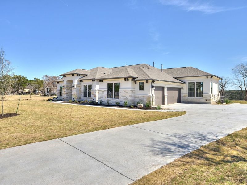 Representative exterior photo of a completed home built from the Catalina by Giddens Homes in Clearwater Ranch, Liberty Hill, TX (Image 34).