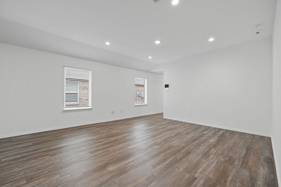 View from the kitchen back to the front door.