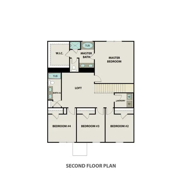 2D floor plan layout of this home in The Village at Sassafras, Allenhurst, GA (Image 3). 2D floor plan layout of this home in The Village at Sassafras, Allenhurst, GA (Image 3).